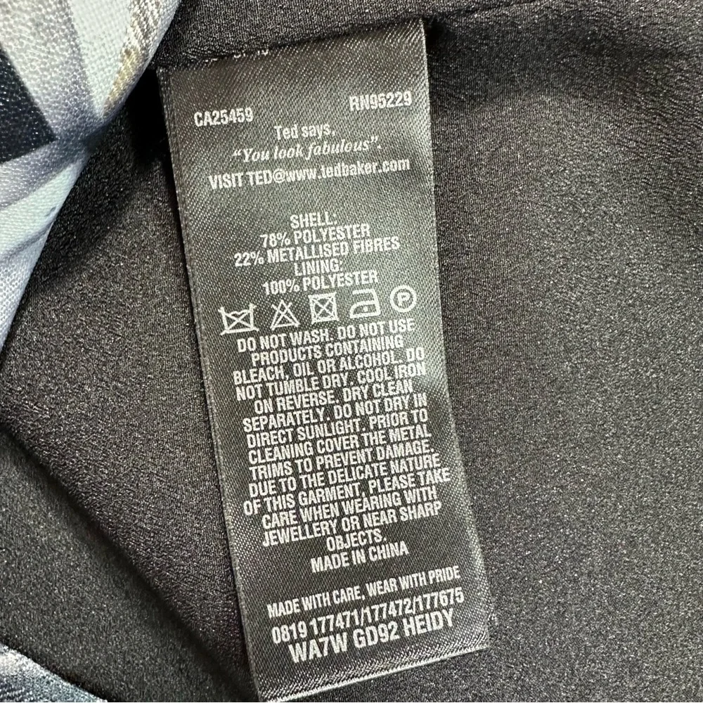 Ted Baker London Sleeveless Zip-Front Dress with Abstract Crystal Print - Picture 10 of 10